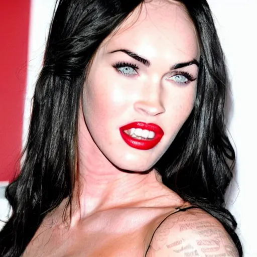 Image similar to megan fox with fangs!!!!! as vampire