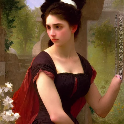 Image similar to princess peach angry by William-Adolphe Bouguereau