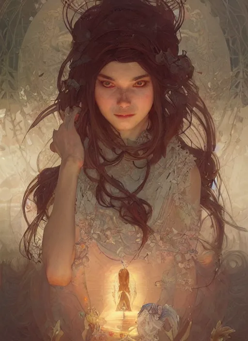 Image similar to a magical artefact, intricate, sharp focus, illustration, highly detailed, digital painting, concept art, matte, art by wlop and artgerm and greg rutkowski and alphonse mucha, masterpiece