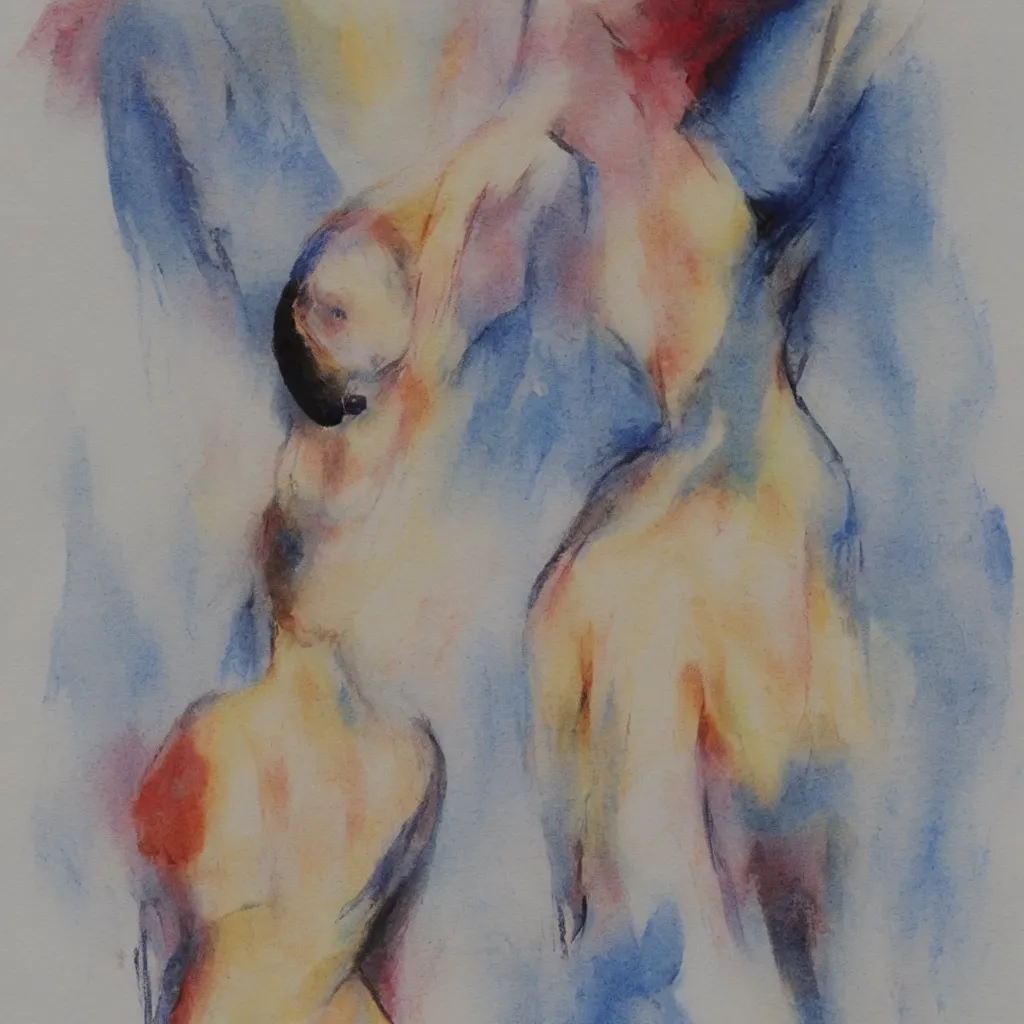 Image similar to Over lapping woman painted in water colour