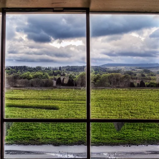 Prompt: view from the window at le gras, 4 k, hdr