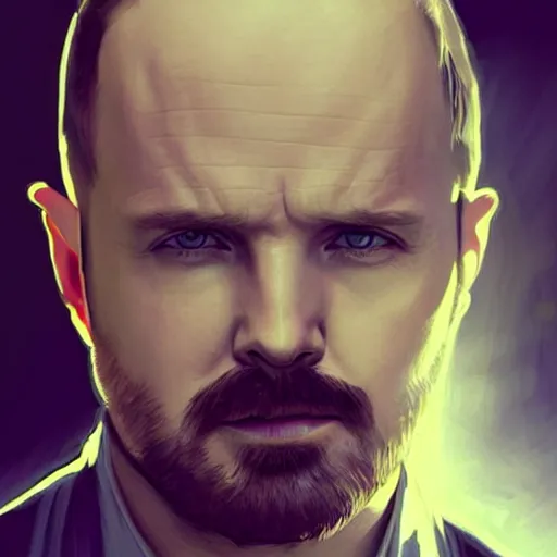 Image similar to portrait of Aaron Paul as Heisenberg, elegant, intricate, headshot, highly detailed, digital painting, artstation, concept art, sharp focus, illustration, art by artgerm and greg rutkowski and alphonse mucha