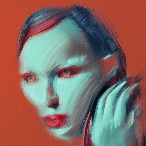 Image similar to abstract 3d female portrait