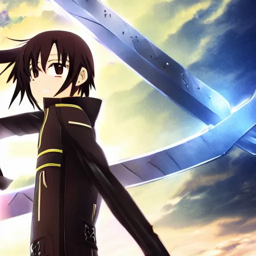 Image similar to Remi Malek as Kirito in Sword Art Online Movie Adaptation