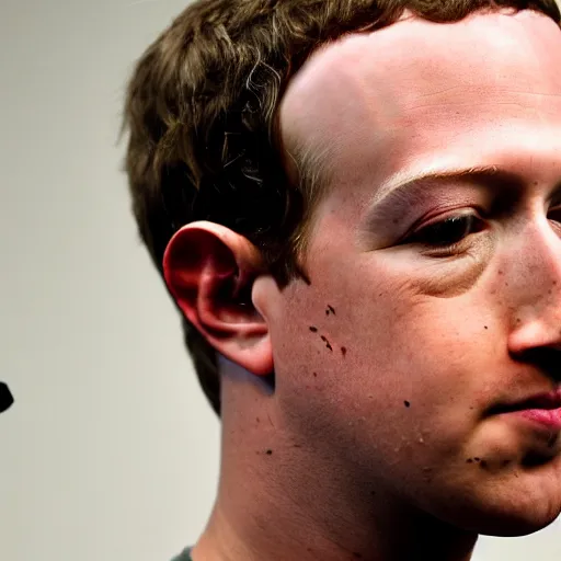 Image similar to mark zuckerberg with face tattoo