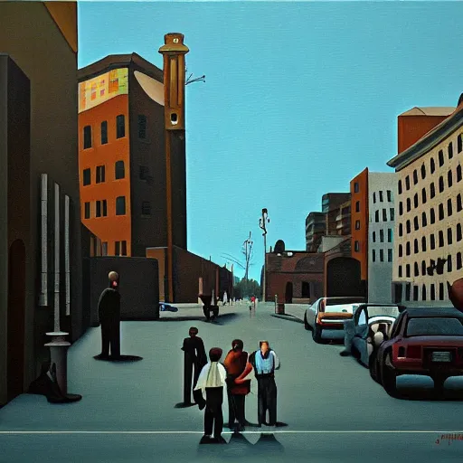 Image similar to street scene by jeffrey smart