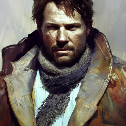 Image similar to hyperrealist portrait of arthur morgan by jeremy mann and alphonse mucha, fantasy art, photo realistic, dynamic lighting, artstation, poster, volumetric lighting, very detailed faces, award winning