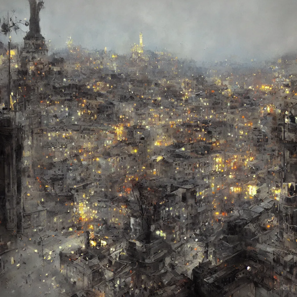 Image similar to tbilisi painted by jeremy mann