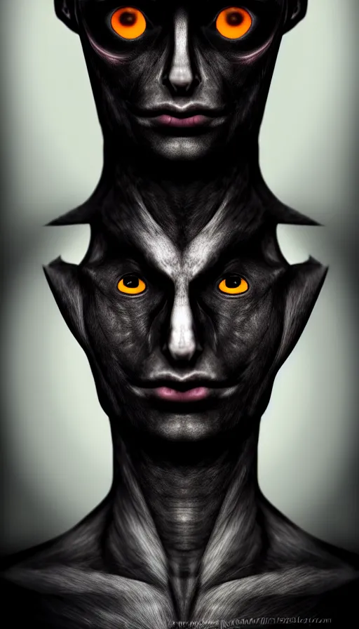 Prompt: epic professional digital art of a human - crow hybrid creature, portrait, human eyes, humanoid crow head, human skin, dark skin, humanoid figure