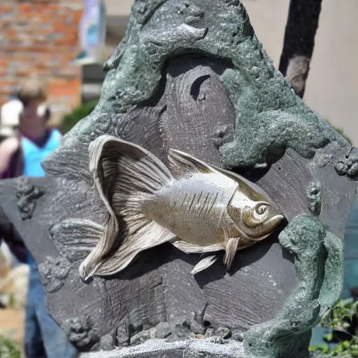 Image similar to fish, but it is a beautiful statue