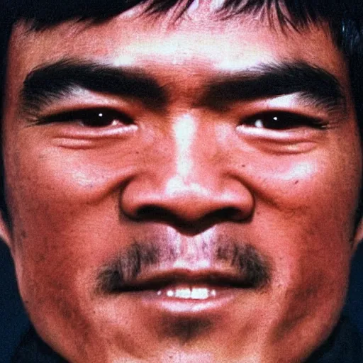 Prompt: a portrait picture of a 60 year old Bruce Lee,