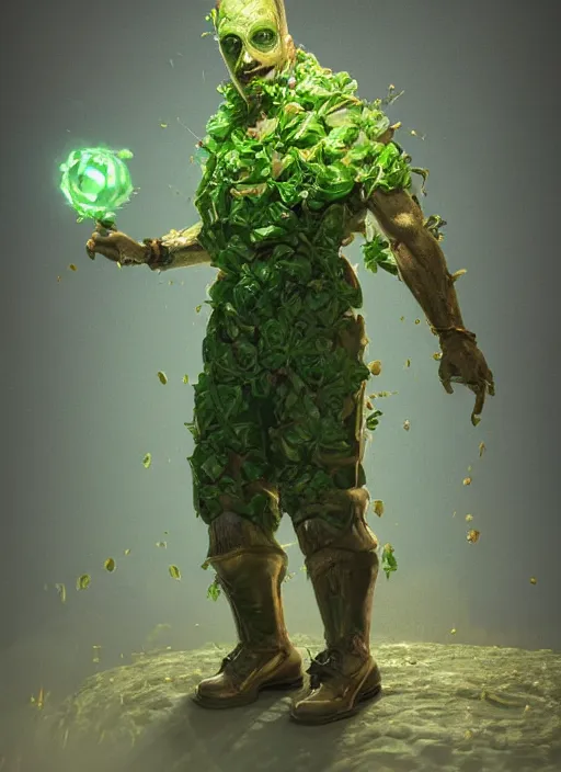 Image similar to portrait of tony kale!! as kale!! biohazard bioshock, au naturel, hyper detailed, digital art, trending in artstation, cinematic lighting, studio quality, smooth render, unreal engine 5 rendered, octane rendered, art style by klimt and nixeu and ian sprigger and wlop and krenz cushart