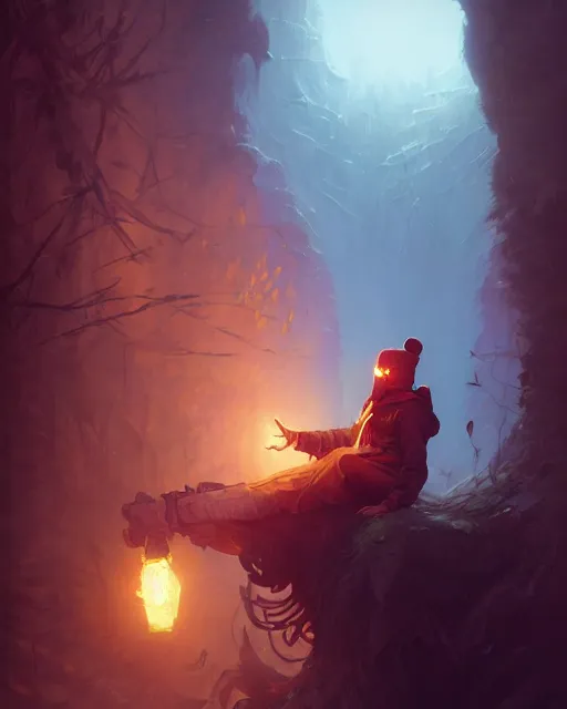 Image similar to portrait of young ghostface killah, stephen bliss, unreal engine, fantasy art by greg rutkowski, loish, rhads, ferdinand knab, makoto shinkai and lois van baarle, ilya kuvshinov, rossdraws, tom bagshaw, global illumination, fan art, radiant light, detailed and intricate environment