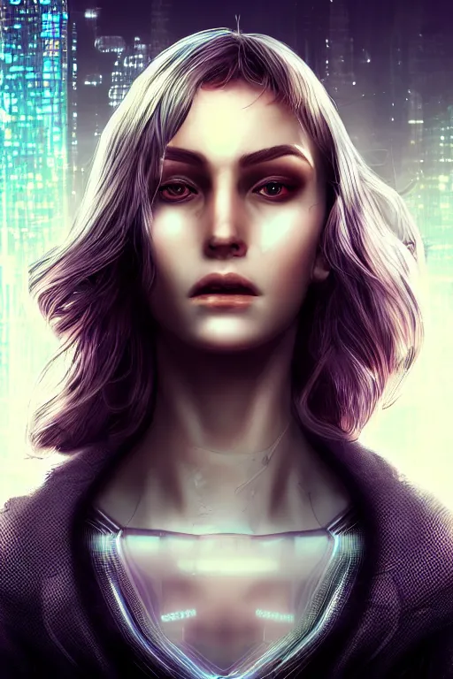 Image similar to heroine, beautiful, cyberpunk futuristic female, ultra detailed, digital art, 8 k, character, realistic, portrait, hyperrealistic