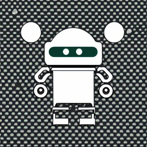 Prompt: malfunctioning robot vector icon, clipart, adobe illustrator