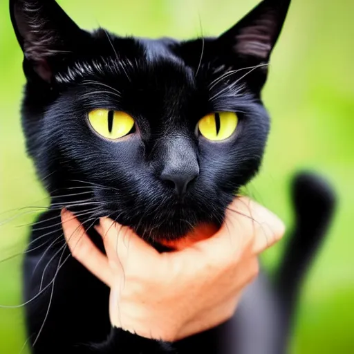 Image similar to a black cat whose fur is the universe