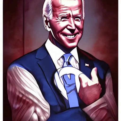 Image similar to Joe Biden in a corset by artgerm