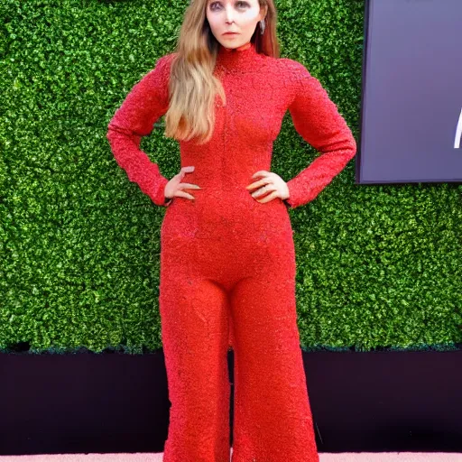 Prompt: elizabeth olsen walking on the red carpet, wearing an avocado bodysuit stylized like an avocado, full body shot, trending on unsplash, 4 k quality, intricate