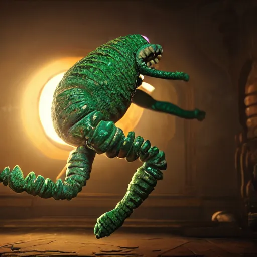 Image similar to full body pose, hyperrealistic photograph of pickle rick, dim volumetric lighting, 8 k, octane beautifully detailed render, extremely hyper detailed, intricate, epic composition, cinematic lighting, masterpiece, trending on artstation, very very detailed, stunning, hdr, smooth, sharp focus, high resolution, award, winning photo, dslr, 5 0 mm