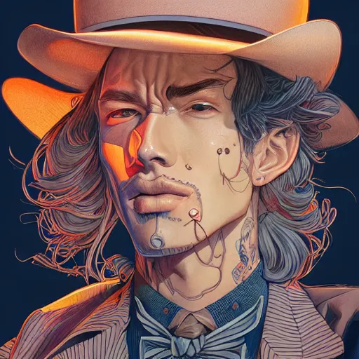 Image similar to 🤠, extremely detailed, sharp focus, wide view, full body shot, smooth, digital illustration, by james jean, by rossdraws, frank franzzeta, sakimichan