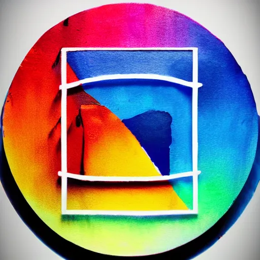 Image similar to 3 d of the web online radio logo, 3 d symbol, flat paint, acrylic, minimal, abstract, art style by joshy sly, water color, soft pastel colors, generate multiple random colors