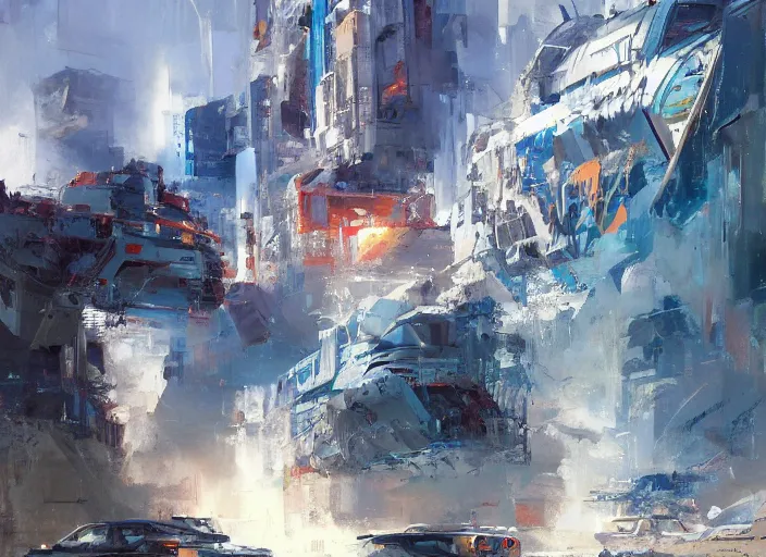 Image similar to concept art oil painting by Jama Jurabaev and John Berkey, extremely detailed, brush hard, artstation