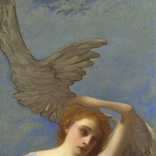 Prompt: a portrait of The Fallen Angel in the style Alexandre Cabanel