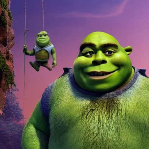 Image similar to elon shrek, shreklon, elon the dreamworkw ogre