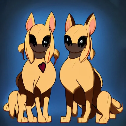 Prompt: A kawaii cute Cerberus in Equestria, she hound of Hades, is a multi-headed dog that guards the gates of the Underworld to prevent the dead from leaving