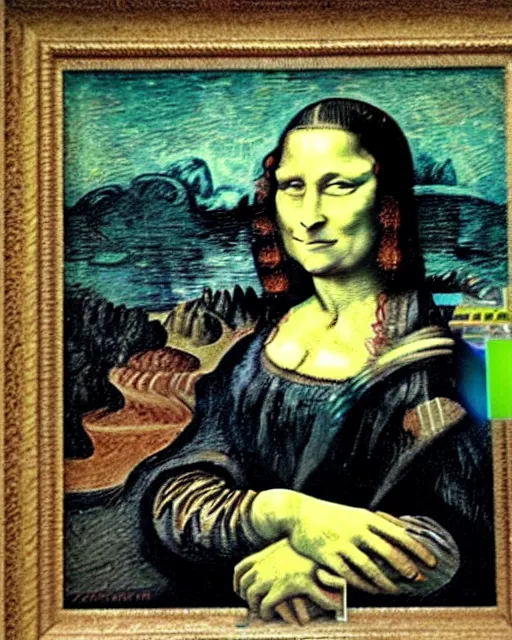 Image similar to van gogh mona lisa