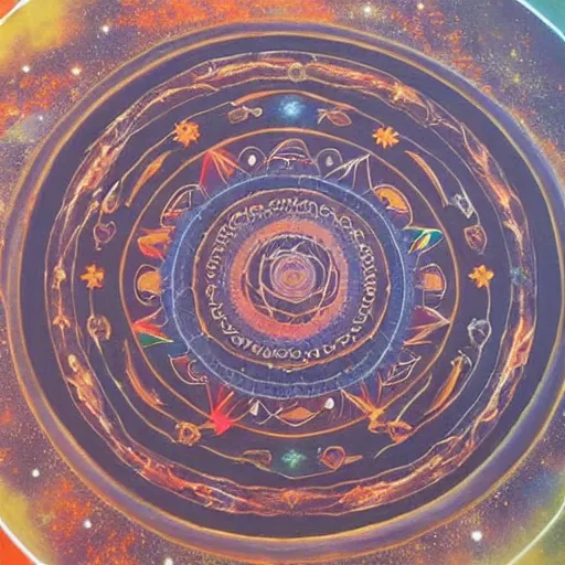 Prompt: Liminal space in outer space!!!, (((((sand mandala)))))