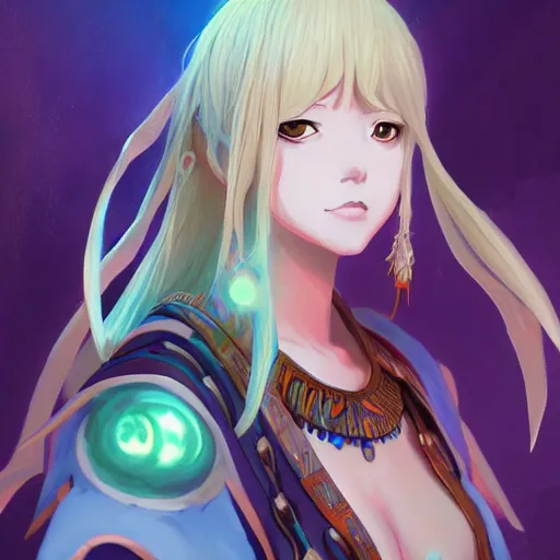 Image similar to anime portrait of Nami as a shaman yedi using dark force to eliminate trump as an anime antagonist by Stanley Artgerm Lau, WLOP, Rossdraws, James Jean, Andrei Riabovitchev, Marc Simonetti, and Sakimichan, trending on artstation