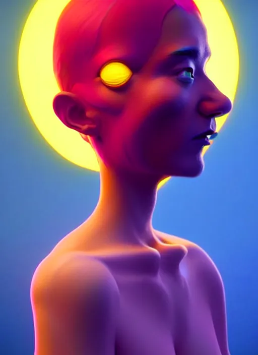 Image similar to colourful caricature - 3 d vfx art - of the sun, art style by james jean & hsiao - ron cheng, character concept art, unreal engine render, digital illustration, sharp, intricate detail, volumetric light, ray tracing, soft light, symmetric, pinterest, artstation, behance,