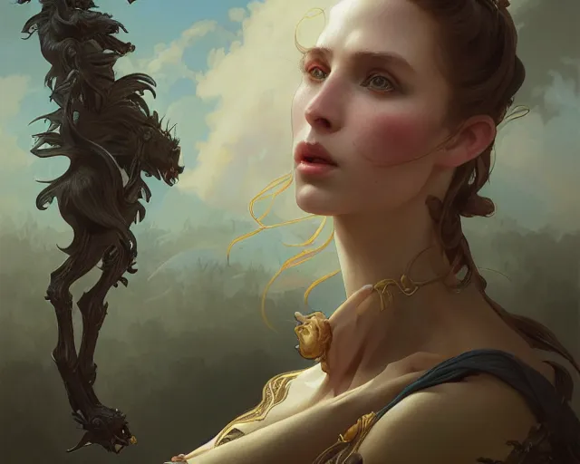 Image similar to photography of george stubbs, deep focus, d & d, fantasy, intricate, elegant, highly detailed, digital painting, artstation, concept art, matte, sharp focus, illustration, hearthstone, art by artgerm and greg rutkowski and alphonse mucha