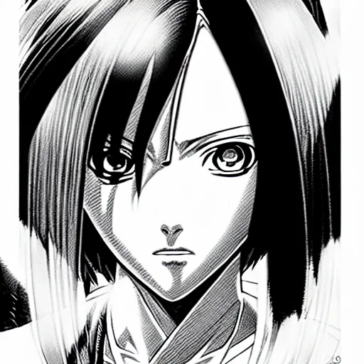 Image similar to alita by yukito kishiro. medium shot. black and white manga. pencil drawing. high detailed face