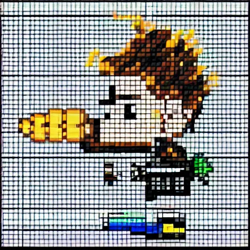 Image similar to rapper in pixel art