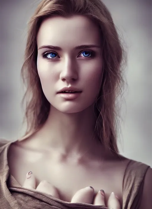 Prompt: a gorgeous norwegian female photo, professionally retouched, soft lighting, realistic, smooth face, full body shot, torso, dress, perfect eyes, sharp focus on eyes, 8 k, high definition, insanely detailed, intricate, elegant, artgerm and jason chan