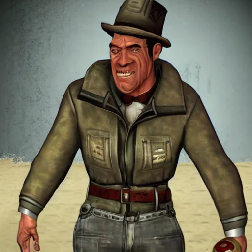 Prompt: easy pete from fallout new vegas, extra strong