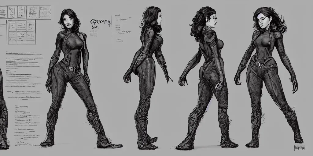 Prompt: jean grey, character sheet, concept design, contrast, kim jung gi, greg rutkowski, zabrocki, karlkka, jayison devadas, trending on artstation, 8 k, ultra wide angle, pincushion lens effect