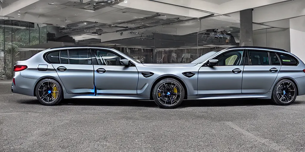 Image similar to “2019 BMW M5 Wagon, Singapore grey, ultra realistic, 4K, high detail”