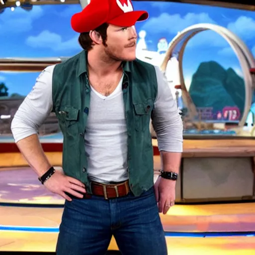 Image similar to chris pratt as mario