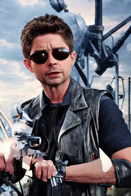 Image similar to topher grace as the terminator