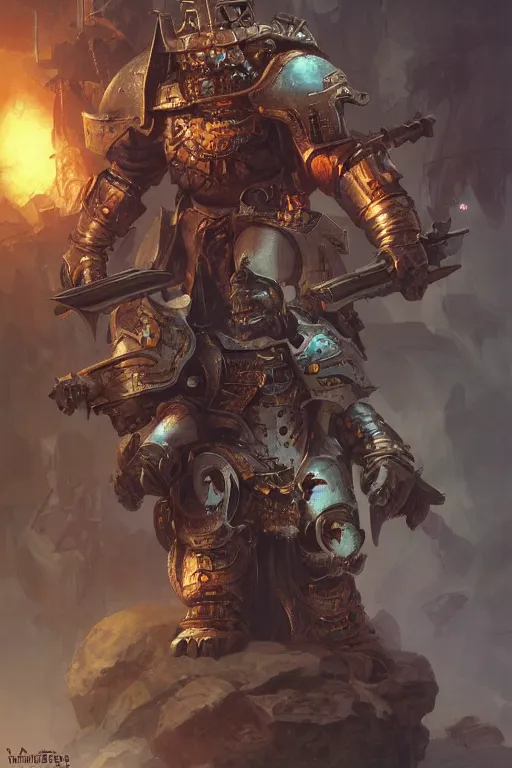 Image similar to martti ahtisaari as a warhammer ork boss, sci fi, highly detailed, digital painting, artstation, concept art, sharp focus, illustration, art by artgerm and greg rutkowski and alphonse mucha