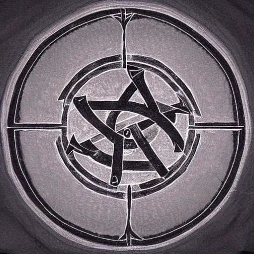 Image similar to goetic sigil for summoning ishtar