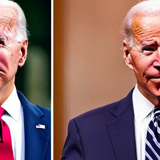 Prompt: joe biden being in love with joe biden, lovely, ultrarealistic