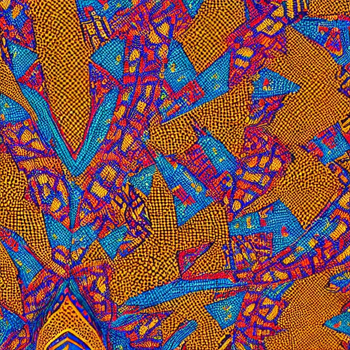 Prompt: hyper realistic wide shot of intricately detailed and colorful african geometric patterns, even lighting, canon eos r 3, iso 2 0 0, 1 / 1 6 0 s, 8 k, raw, unedited, in - frame