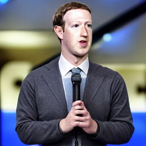 Prompt: mark zuckerberg as a news anchor on cnn