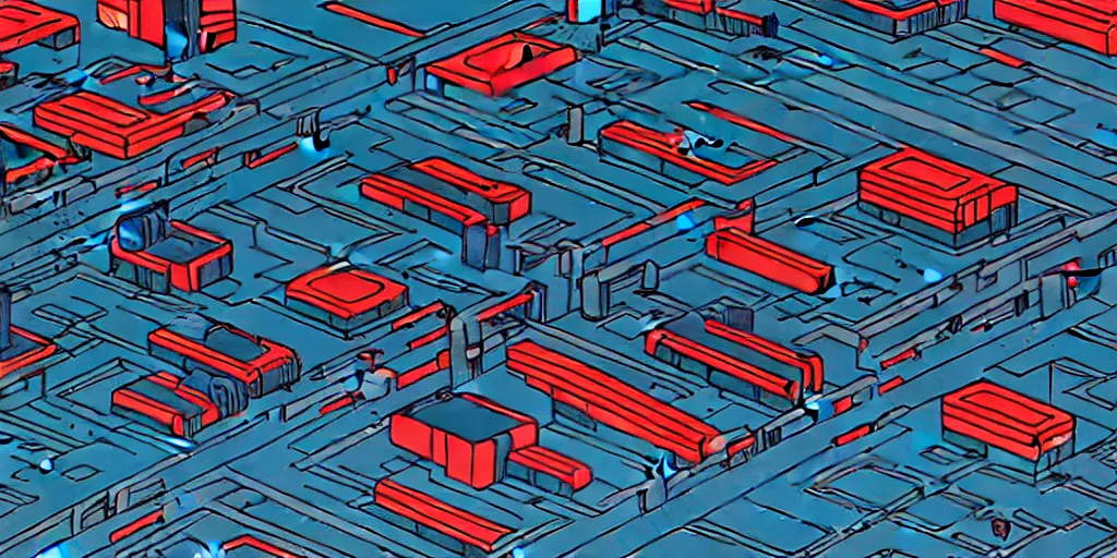 Prompt: areal view of mechanical futuristic brutalist city in the style of Akira!