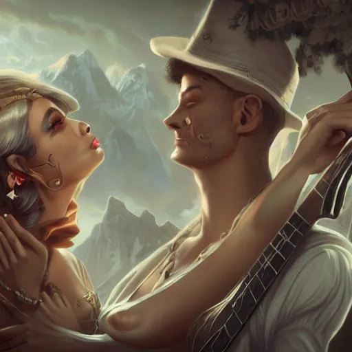 Image similar to the musical artist known as corpse husband, matte painting by artgerm, artstation