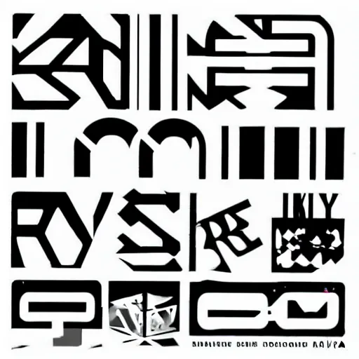 Image similar to black on white graphic design stickers in style of david rudnick, eric hu, y 2 k, brutalism